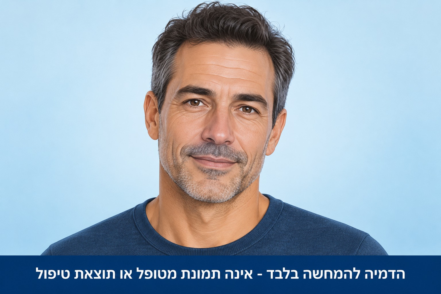 בוטוקס לגברים, איור פנים של גבר בדיוני להמחשה בלבד