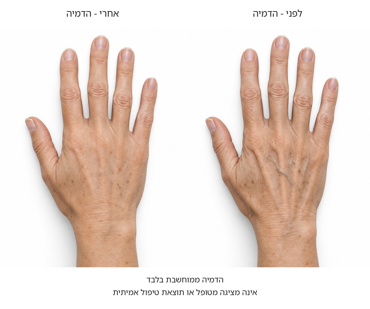 הדמיה ממוחשבת בלבד; אינה מציגה מטופל או תוצאת טיפול אמיתית