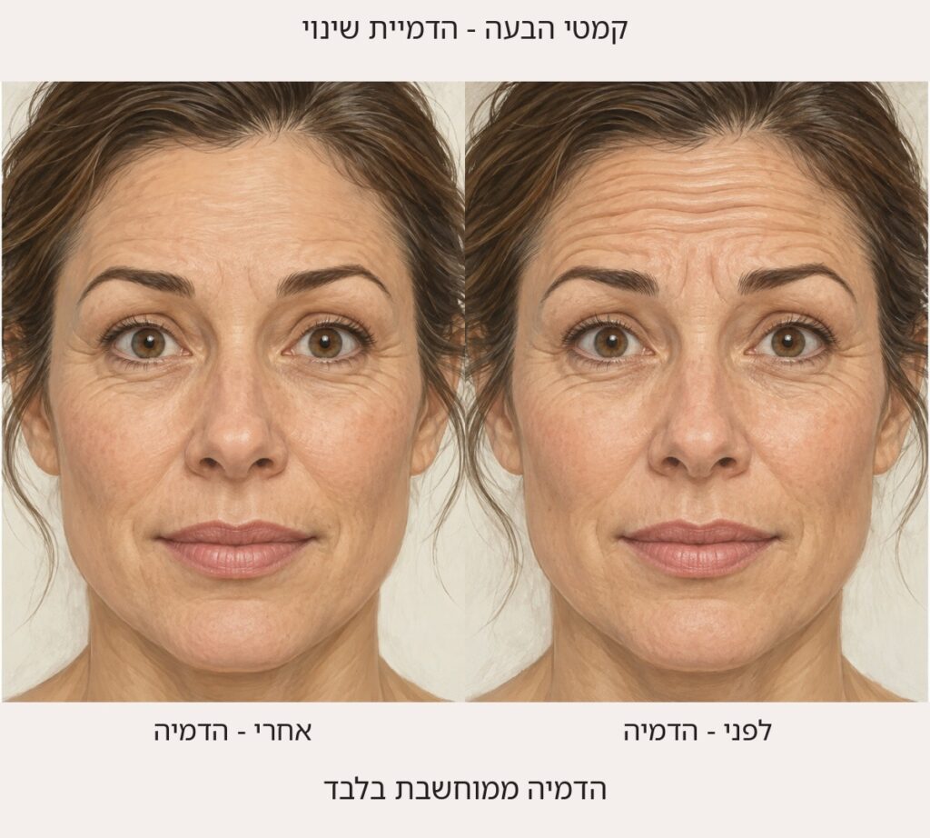 איור: קמטי הבעה בפנים