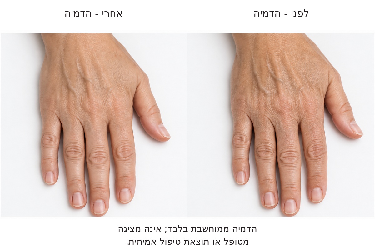 הדמיה ממוחשבת בלבד; אינה מציגה מטופל או תוצאת טיפול אמיתית
